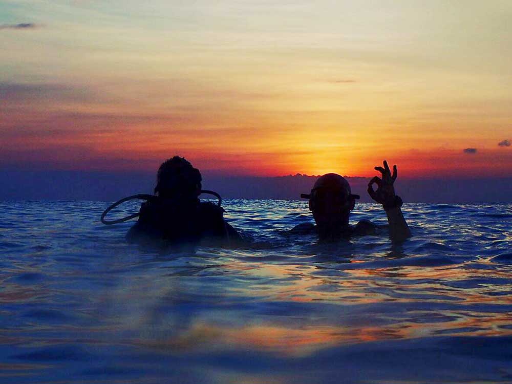 Diving at Sunrise in Tulamben Bali