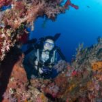 Scuba diving photography at the USAT Liberty Wreck in Tulamben, Bali