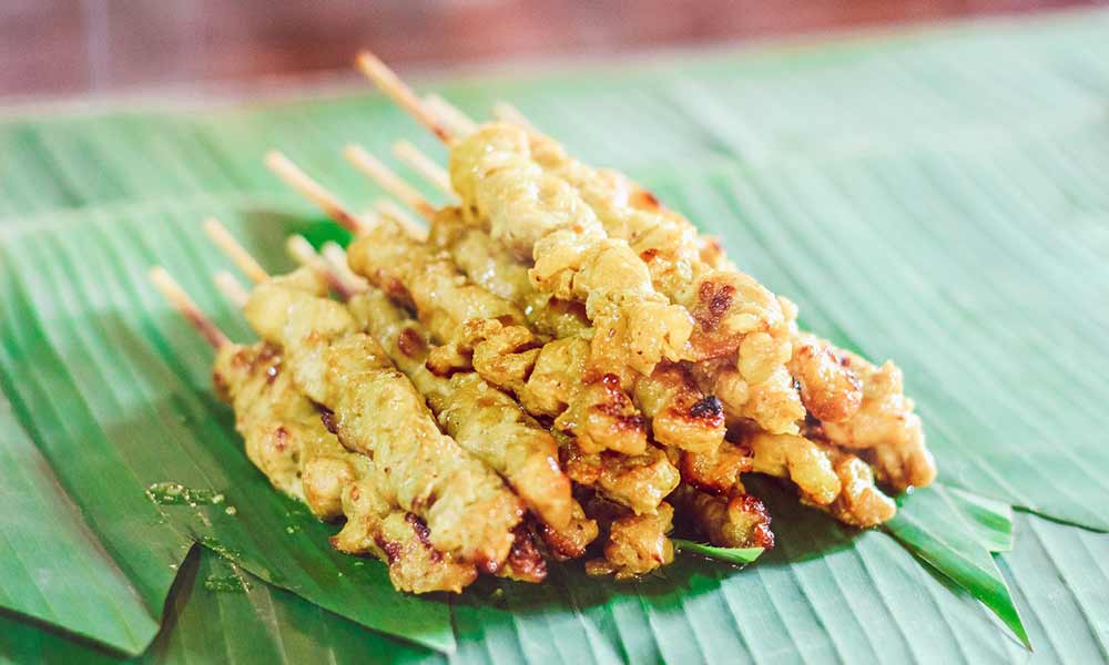 Satay, a traditional food found in Bali, Indonesia