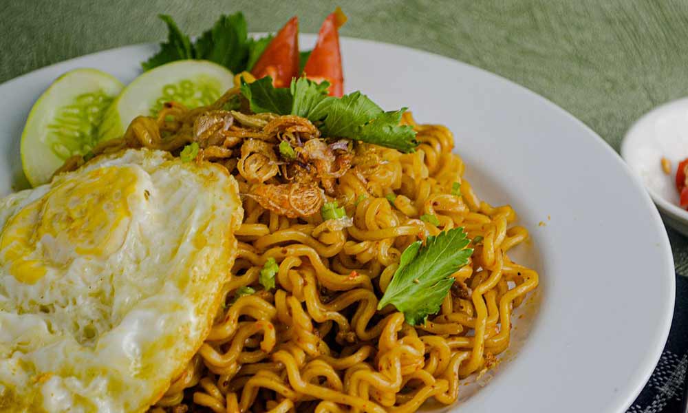 Mie goreng, a traditional local dish in Bali