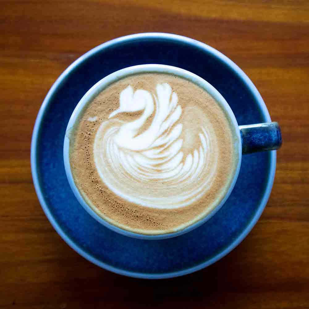 Capuccino coffee drink at Drift Cafe Tulamben Bali